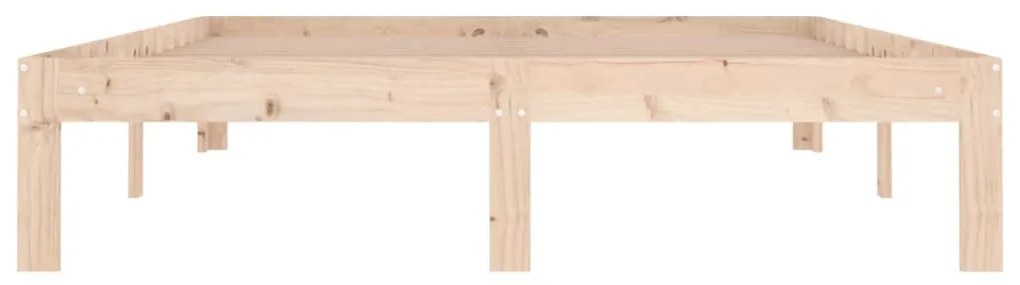 Estrutura de cama casal 135x190 cm madeira maciça