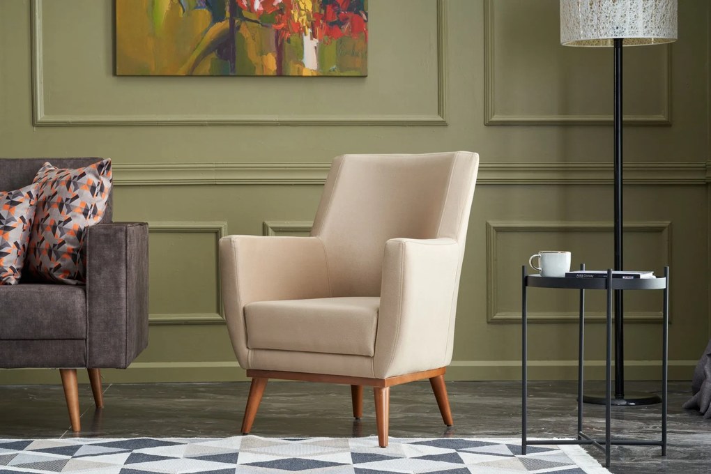 Cadeira Wing Gonca – Creme – 74 cm x 80 cm x 75 cm