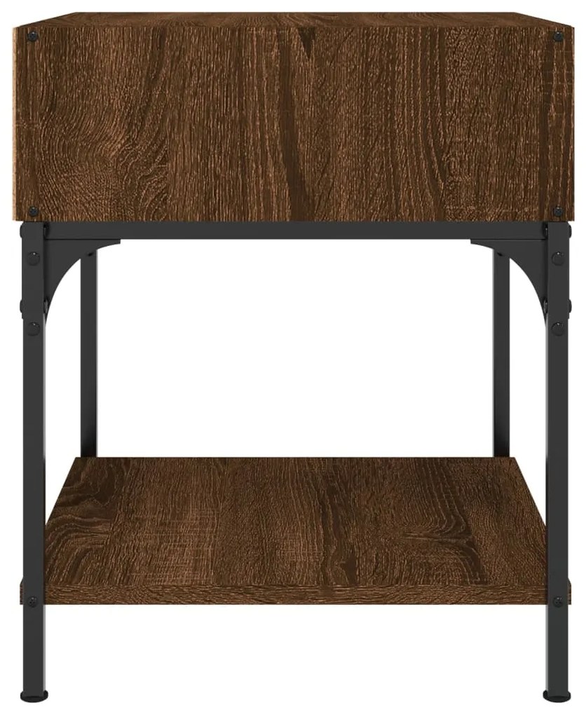 Mesas cabeceira 2pcs 40x41x50cm deriv.madeira carvalho castanho
