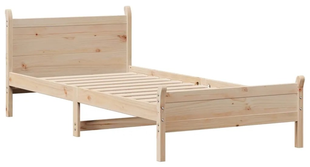 Cama sem colchão 100x200 cm madeira de pinho maciça