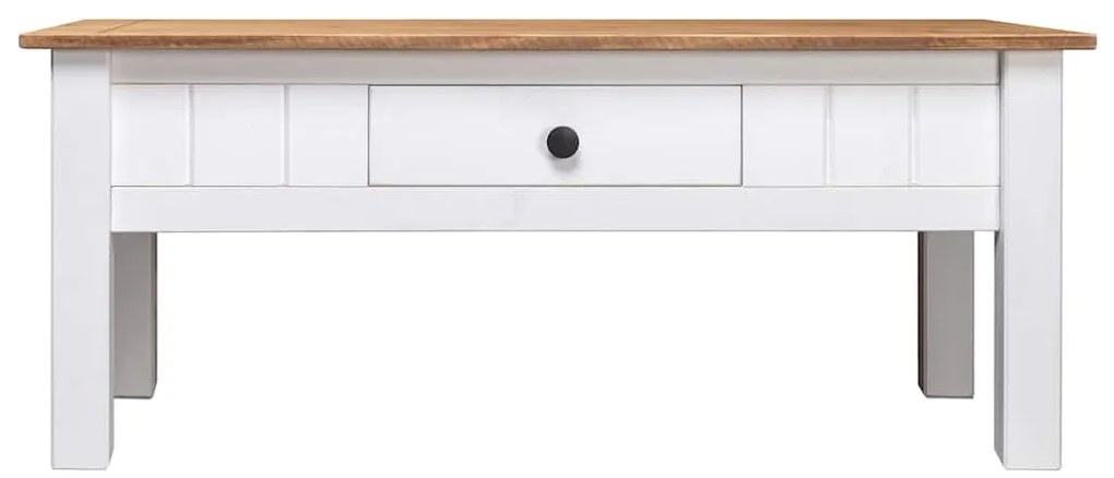 Mesa de centro 100x60x45 cm pinho maciço Panama branco