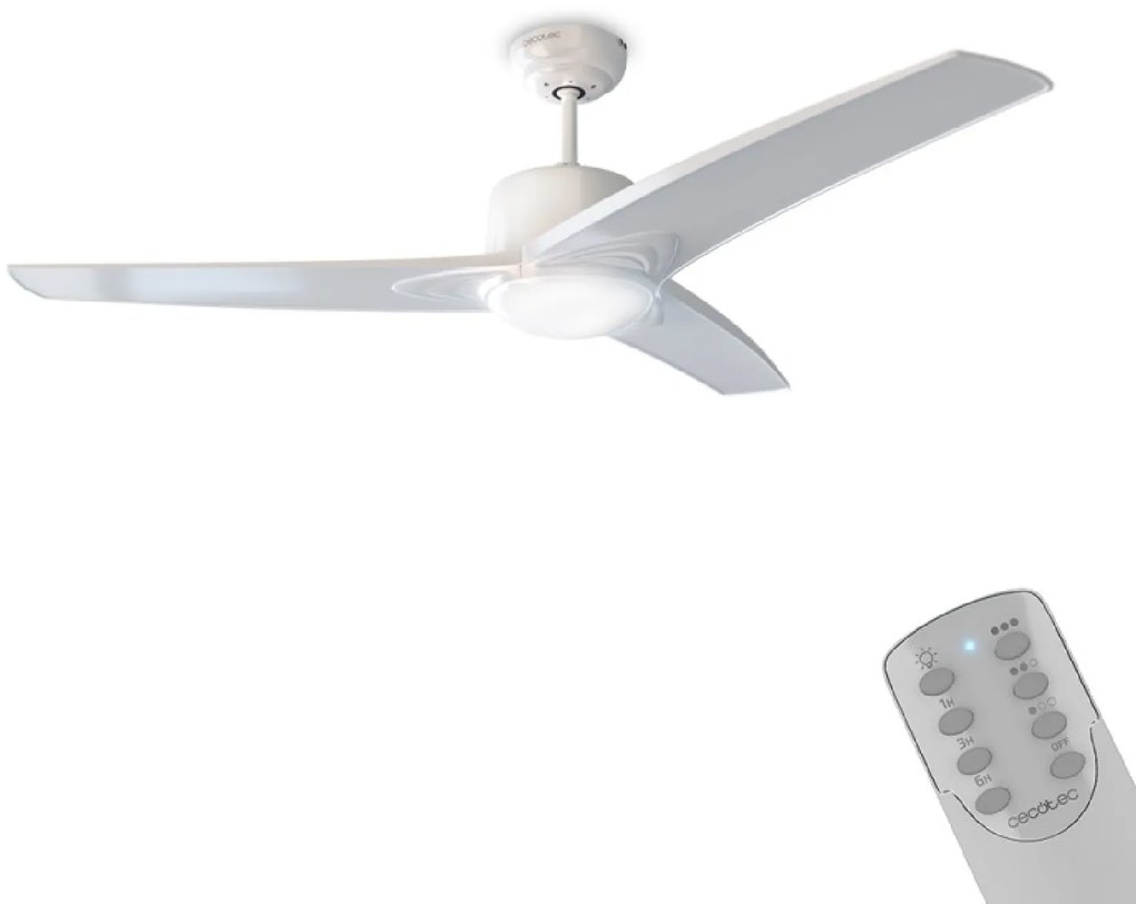 Ventoinha de teto EnergySilence Aero 550 52’’ com 3 pás, 60 W, candeeiro LED e função verão/inverno