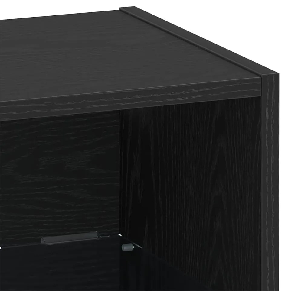 Prateleira Flutuante vidaXL Carvalho Preto 40x28,5x40 cm Madeira Engen
