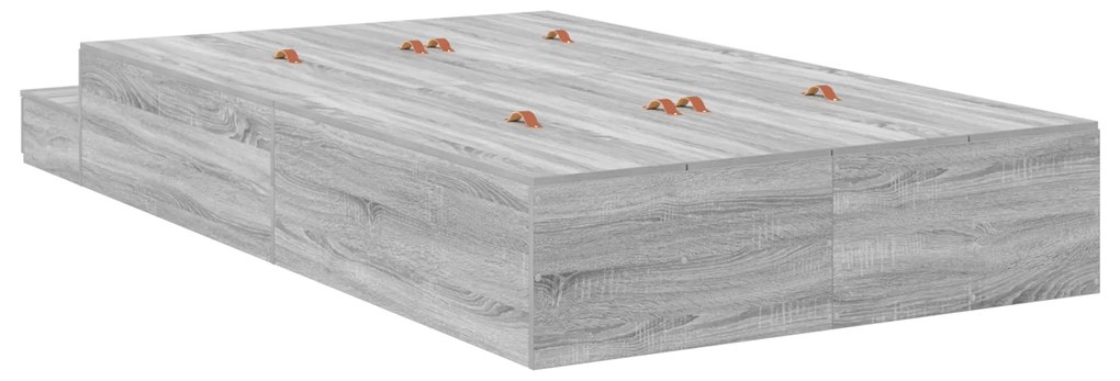 Cama com Arrumação Cinza Sonoma 120x190 cm
