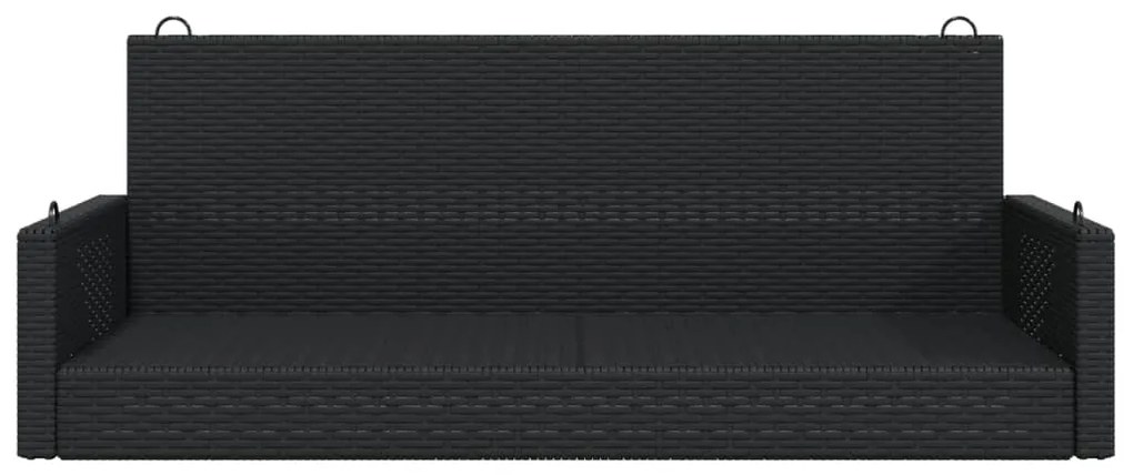 Banco baloiço 119x56x48 cm vime PE preto