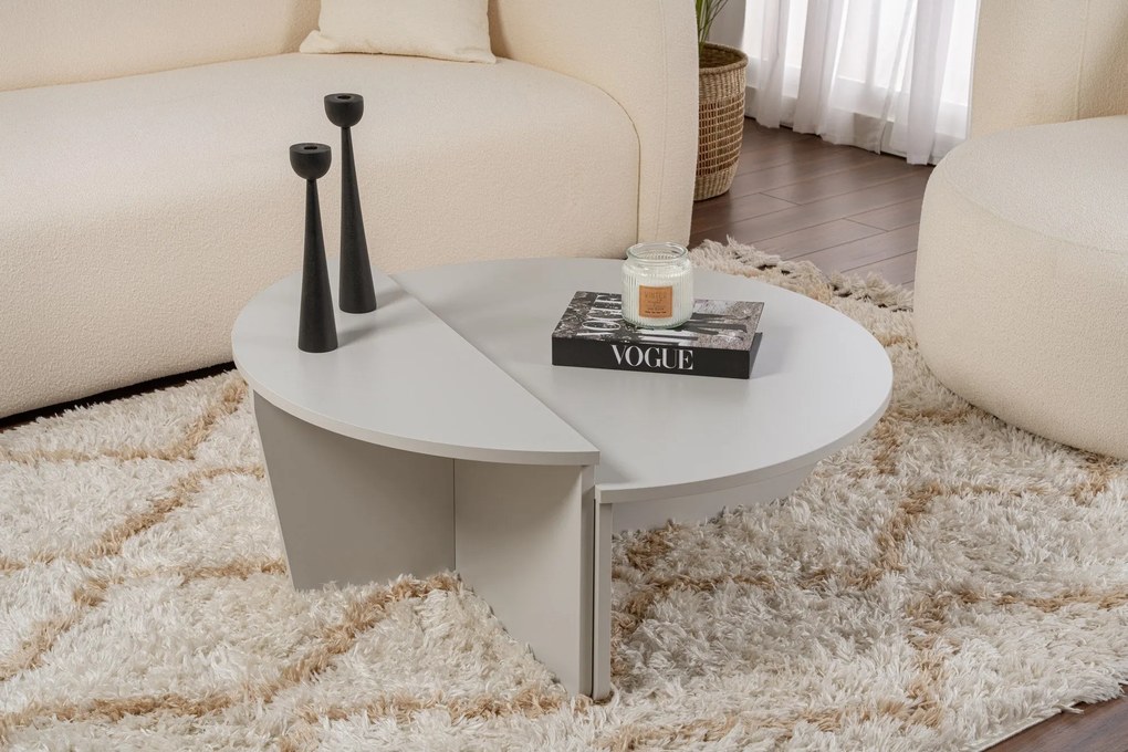 Mesa de Centro "Orion" – Cinzento, Conjunto Modular, 90x60x30 cm, Desi