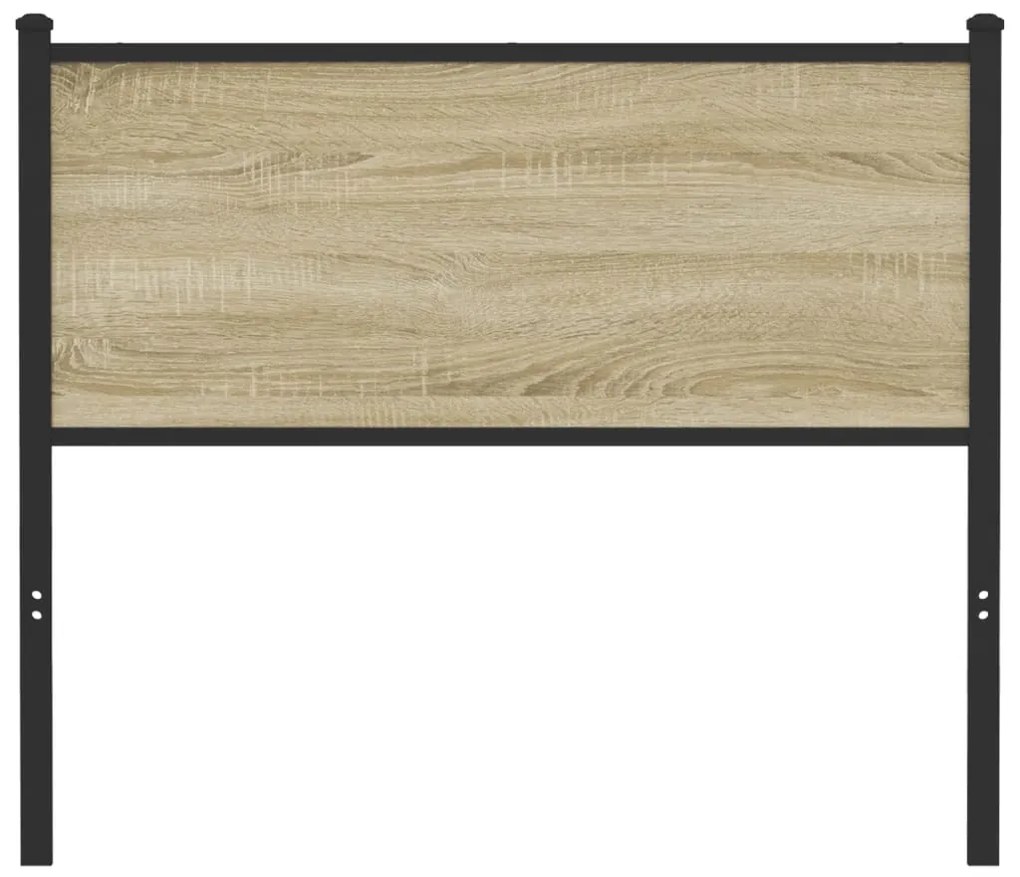 Cabeceira de cama 107 cm derivados madeira/aço carvalho sonoma