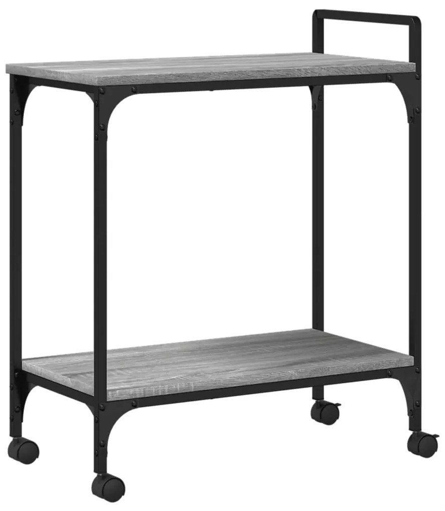 Carrinho cozinha 60,5x31x72,5 cm derivados madeira cinza sonoma
