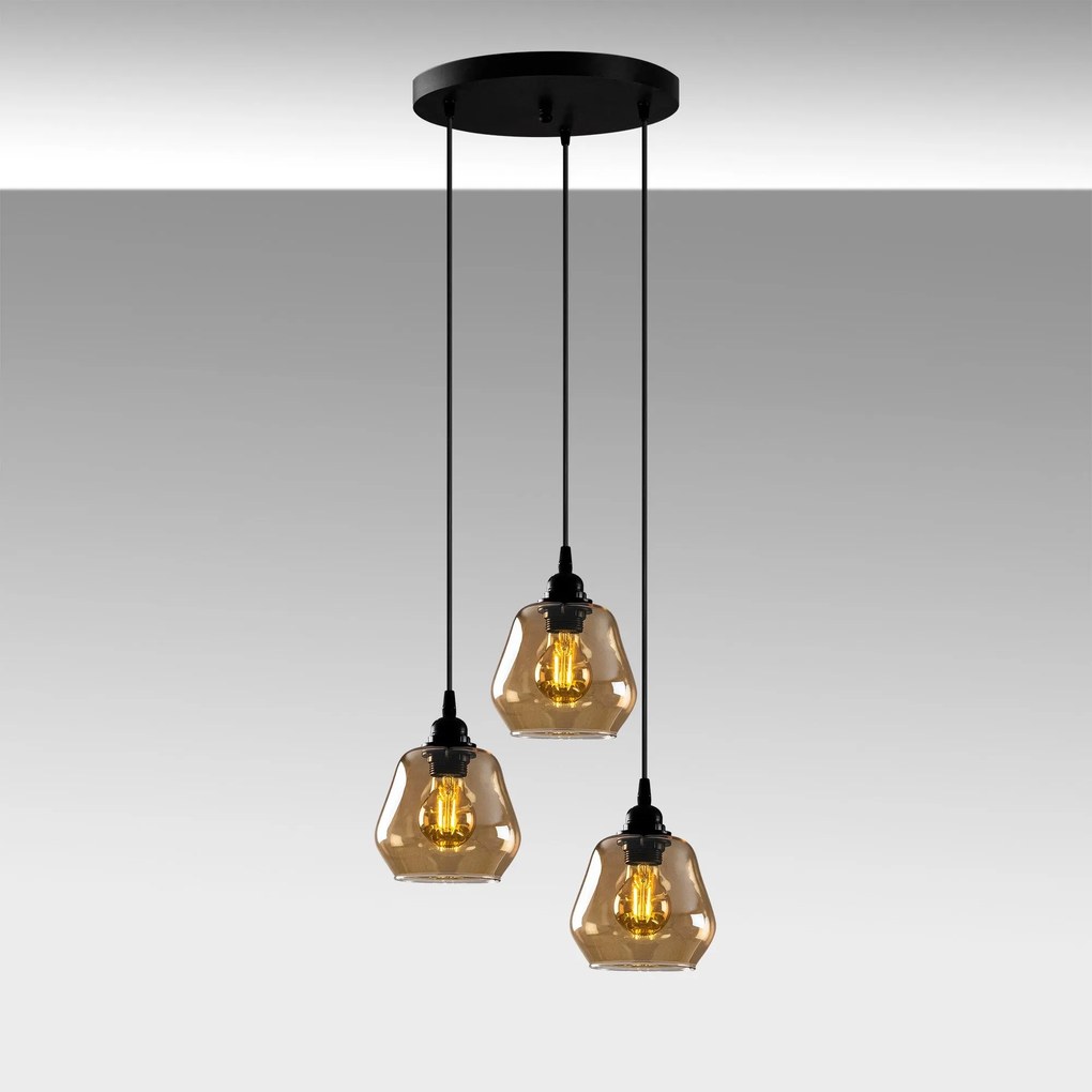 Chandelier Gold – Dourado e Preto – 39 x 39 cm