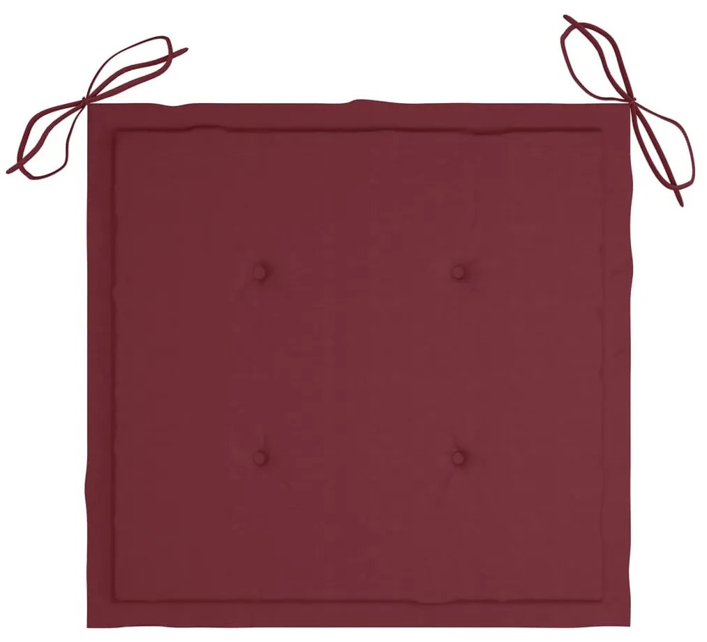 Cadeiras de jardim 6 pcs c/ almofadões madeira de acácia maciça