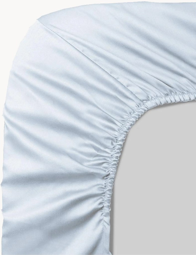 Lençol em cetim de algodão com elástico boxspring Ava