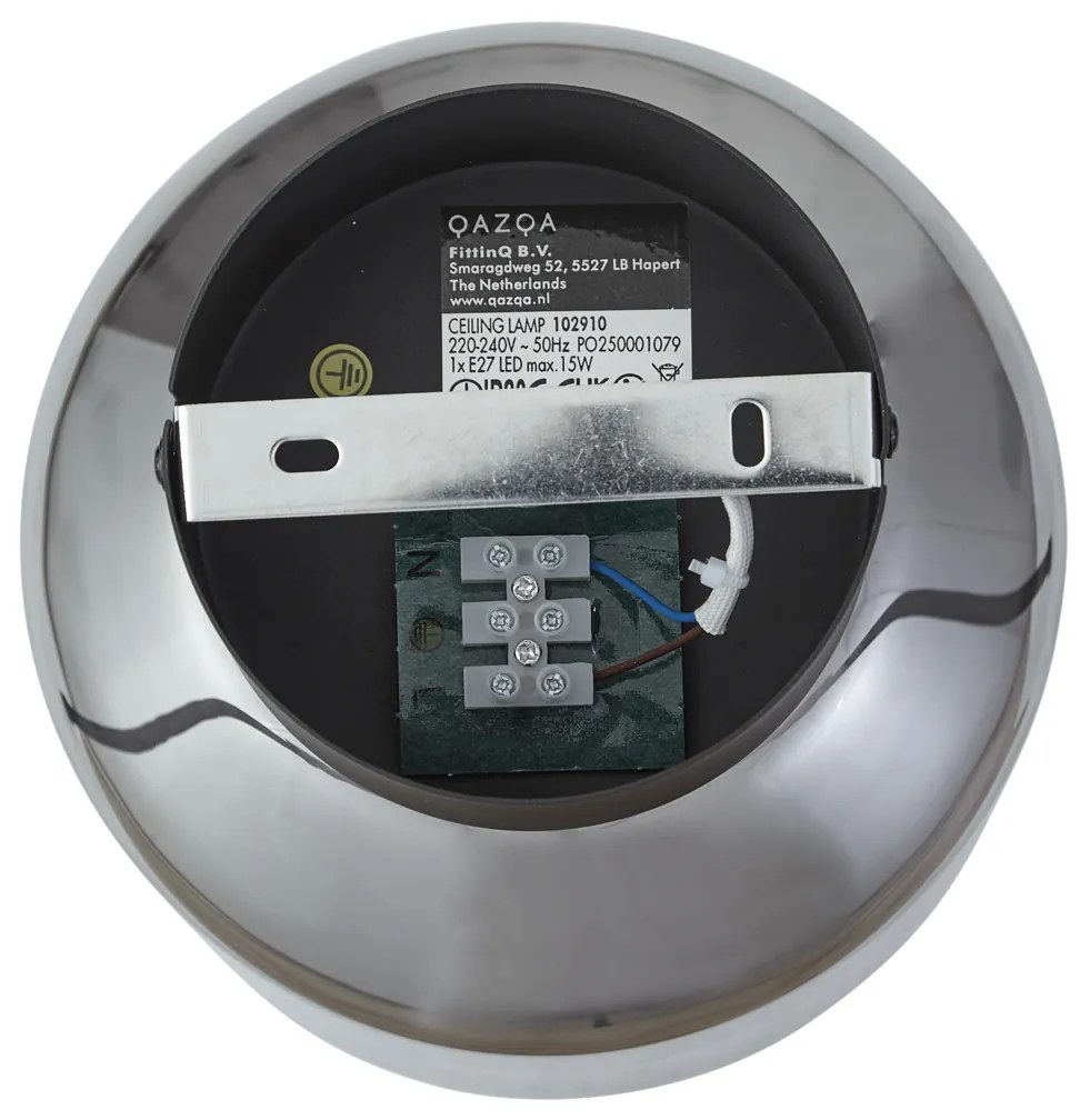 Plafon moderno preto com vidro fumado - Stiklo