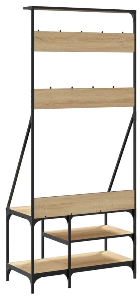 Conjunto de Entrada - Bengaleiro c/ arrumação calçado 80x40x184 cm car