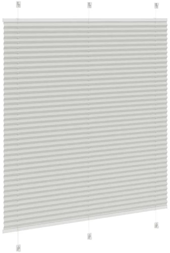 Plissado Cego Cinzento Luz 120x100cm Largura Tecido 119,4 cm