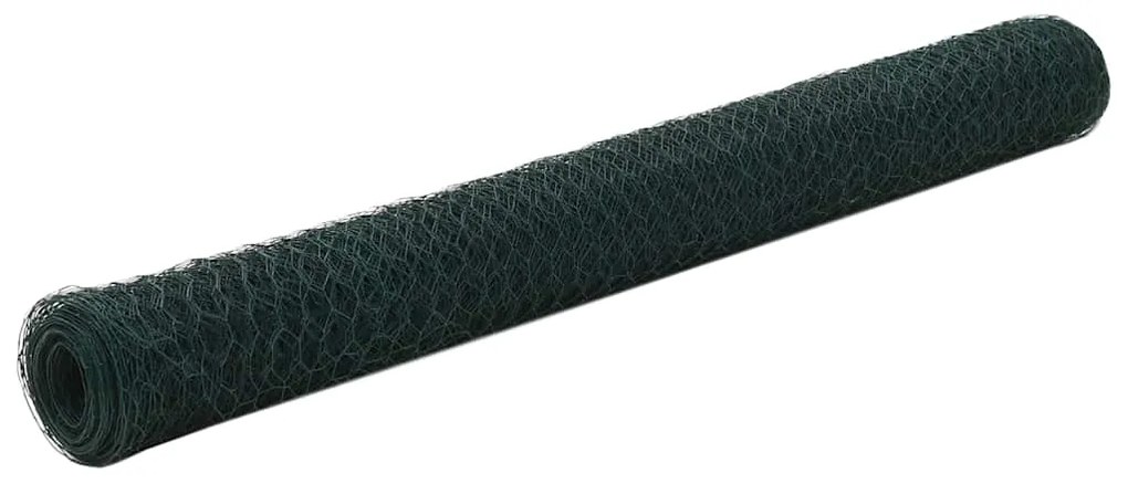 Cerca arame galinheiro 25x1,2 m aço c/ revestimento PVC verde