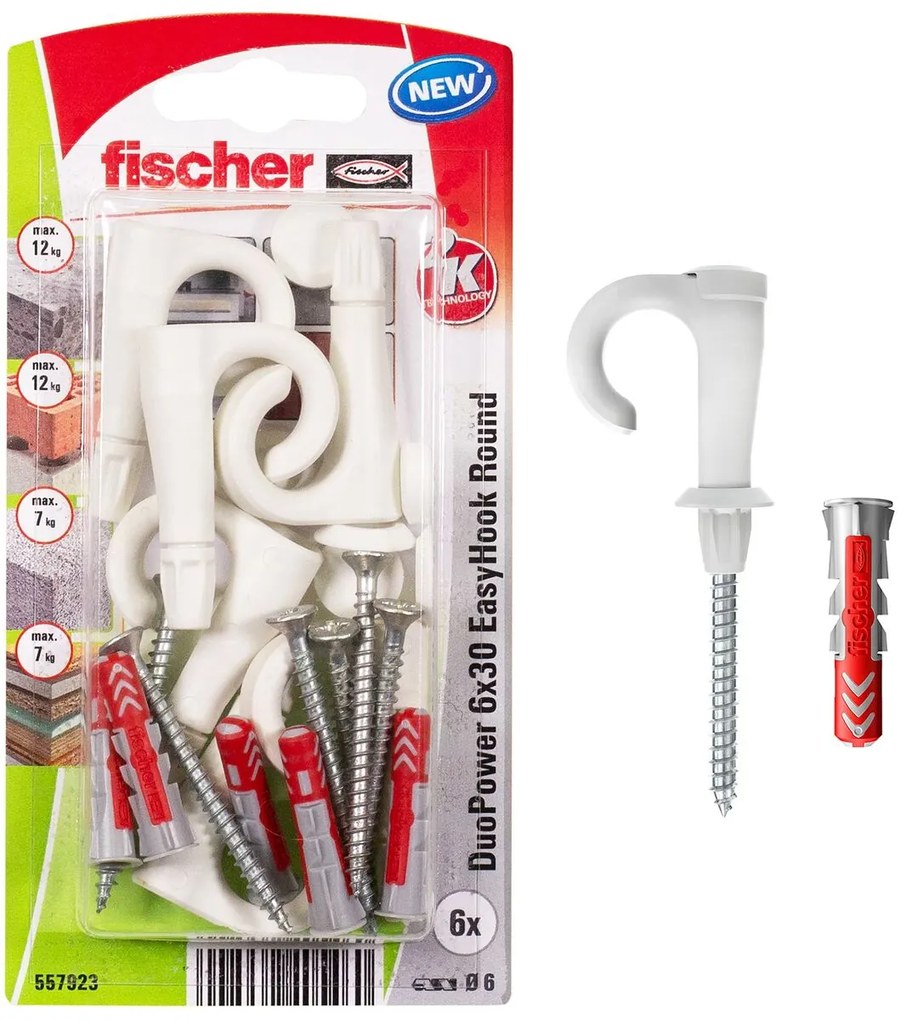 Camarão Aberto Fischer 6 Peças 6 x 30 mm