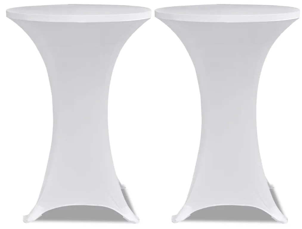 Capa para mesa de pé elástica Ø70 cm 4 pcs branco