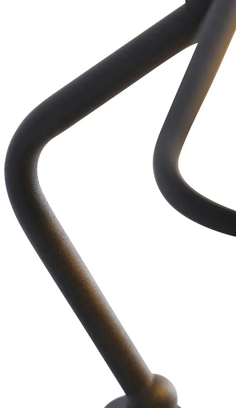 Candeeiro de Escrivão Clássico Preto com Vidro Opala - Banker