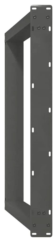 Pés para mesa de jantar em formato de U, 2 peças, antracite, 90x (72-7