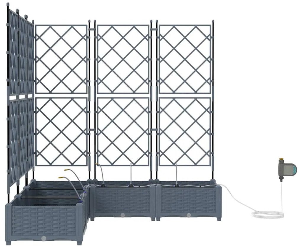 Jardineiras de Jardim 1 pc Cinzento-claro 120 x 120 x 126 cm