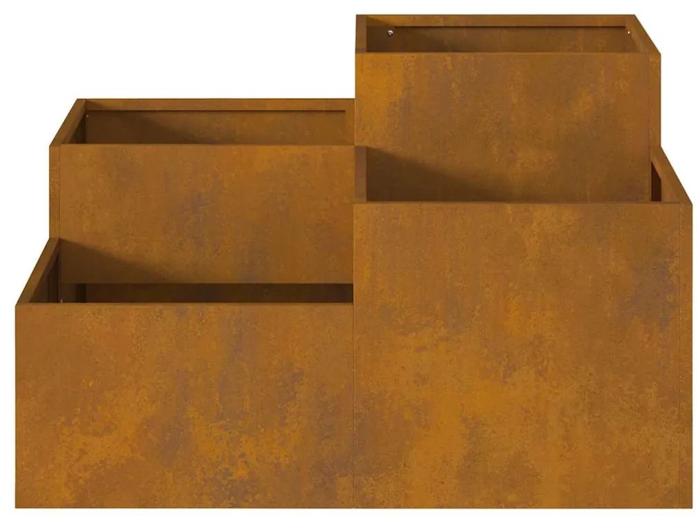 Jardineira vidaXL 100x100x48 cm em Aço Resistente à Corrosão