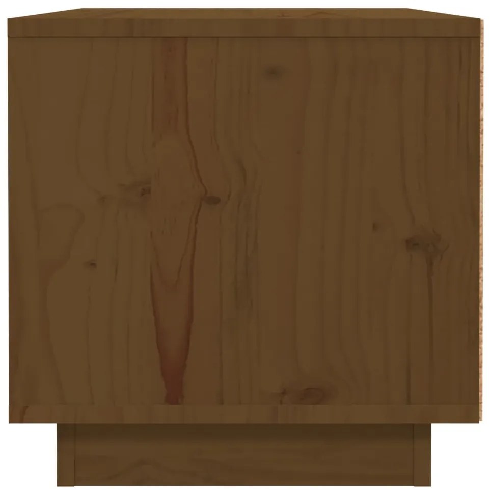 Mesa de cabeceira 40x34x35 cm pinho maciço castanho mel