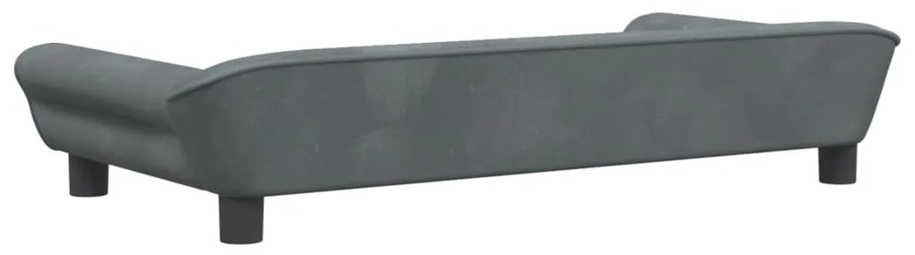 Sofá infantil 100x50x26 cm veludo cinzento-escuro