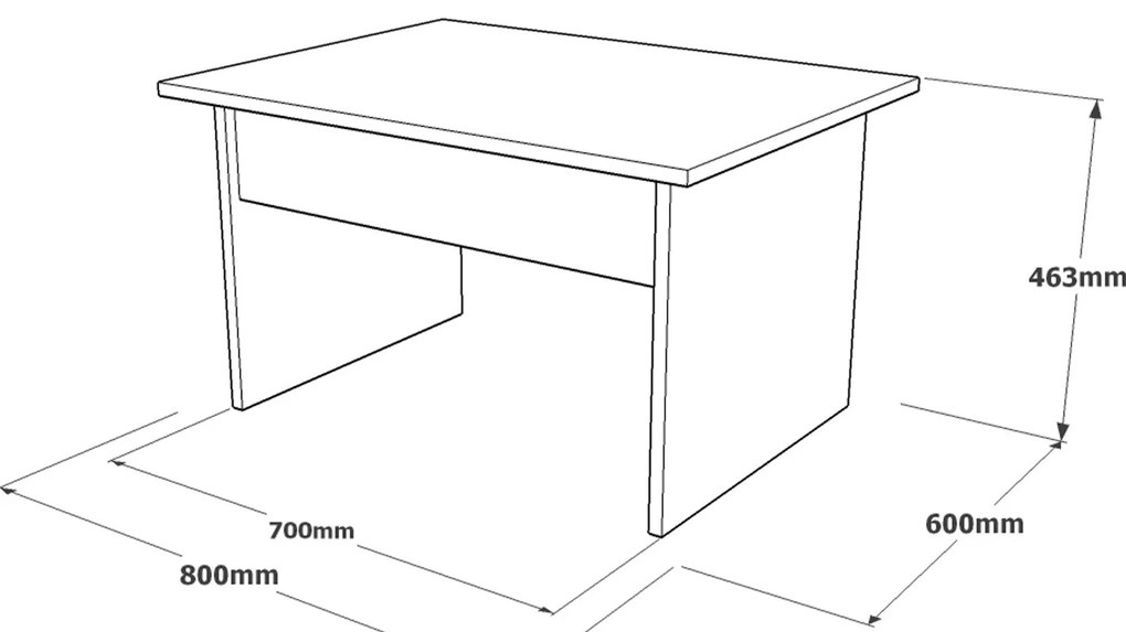 Mesa de Centro VS2 – Castanho, Cinzento, Antracite – 80x46,3x60 cm