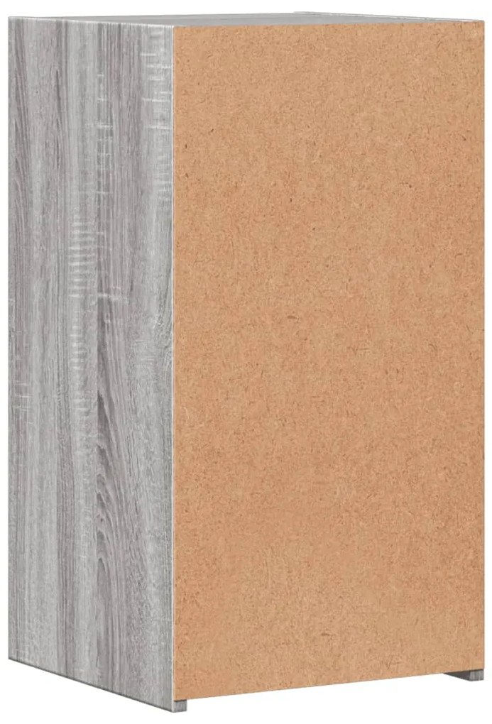 Mesa de cabeceira 35x34x65 cm derivados de madeira cinza sonoma