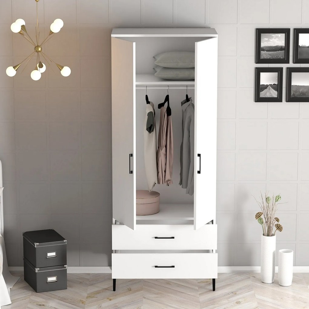 Guarda-Roupa Kumsal T – Branco – 80 cm x 47,5 cm x 201,4 cm