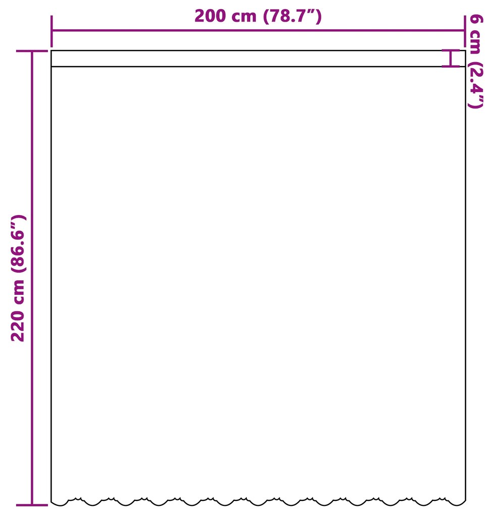 Cortina de Renda com cortinas Floral Branco 200 x 220 cm Poliéster