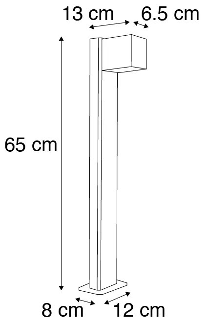 LED Candeeiro de pé inteligente para exterior antracite 65 cm IP44 incl. Wifi GU10 - Baleno Country / Rústico,Moderno