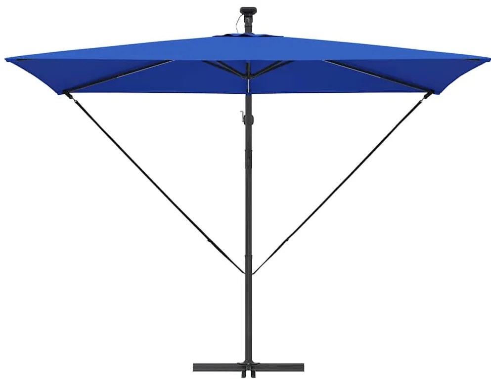 Guarda-sol de Bananeira Cantilever Azul 294 x 200 x 254 cm