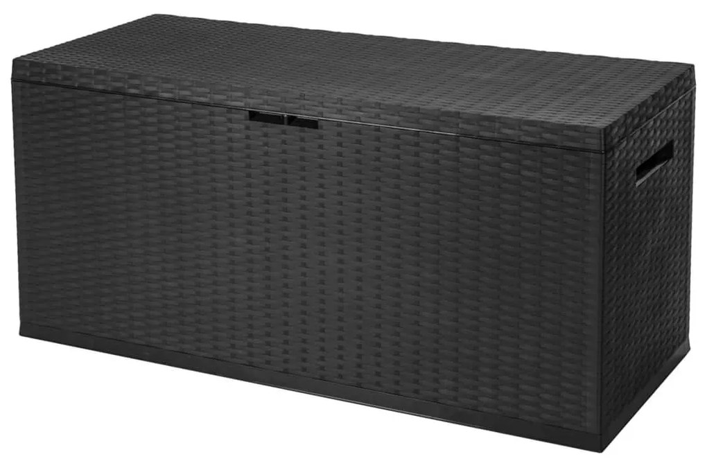 Caixa de arrumação para jardim 312 L cinzento-escuro