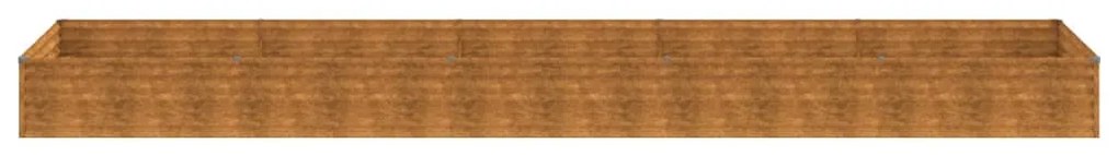 Canteiro elevado de jardim 482x100x36 cm aço corten