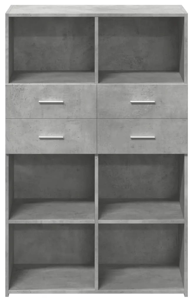 Armário alto 80x42,5x124 cm derivados de madeira cinza cimento