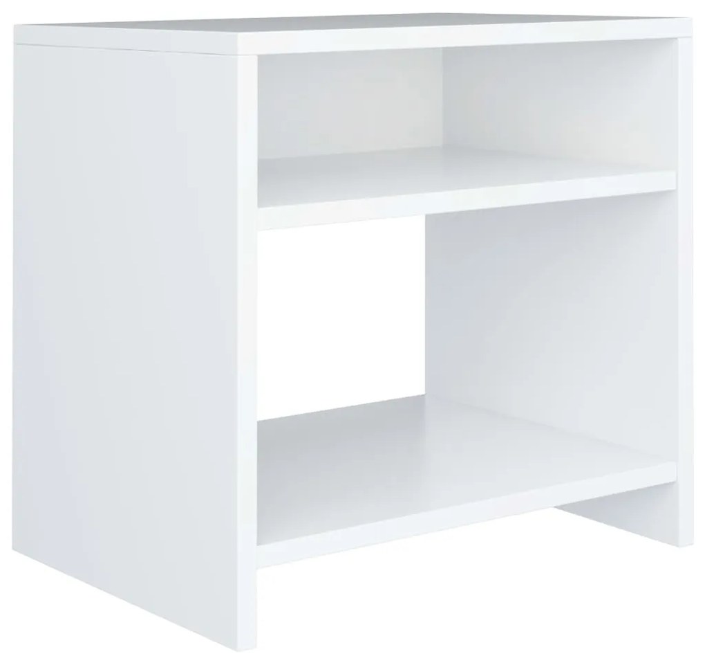 Mesas-de-cabeceira 2 pcs 40x30x40 cm aglomerado branco