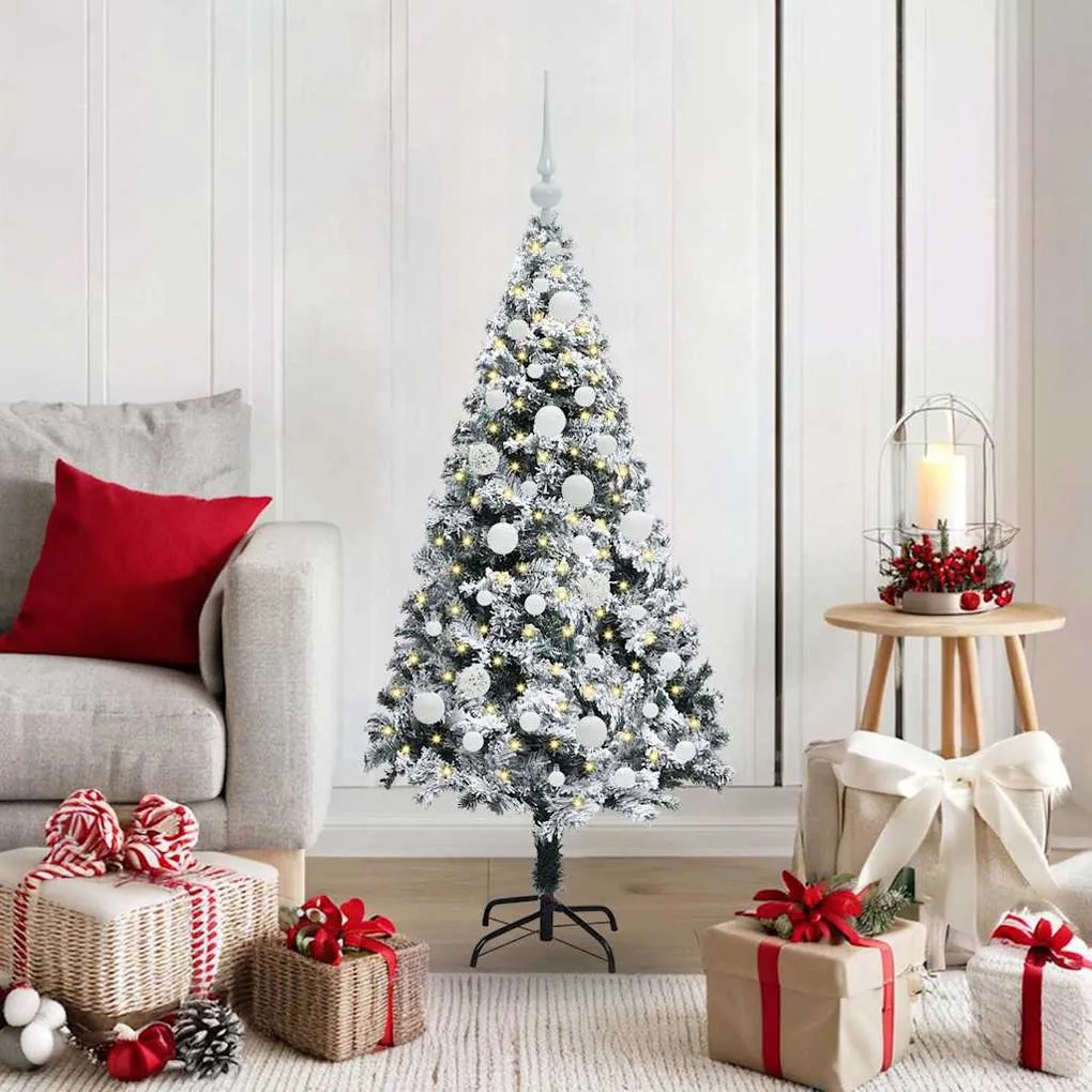 vidaXL Árvore de Natal Artificial Branco 120 cm PVC, Aço e Plástico