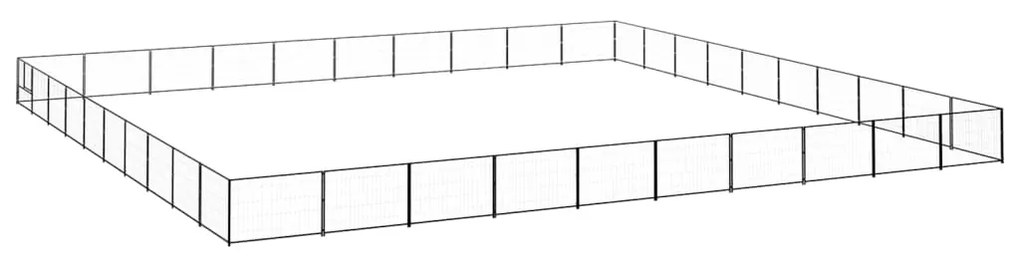 vidaXL Canil para cães 100 m² aço preto