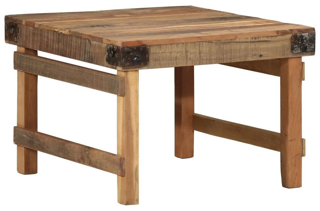 Mesa de Centro 55x60x40 cm Madeira Sólida Recuperada