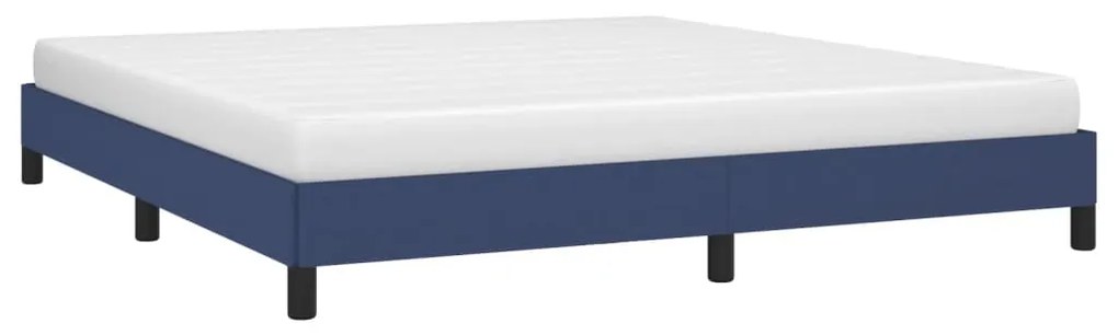 Estrutura de cama sem colchão 160x200 cm tecido azul