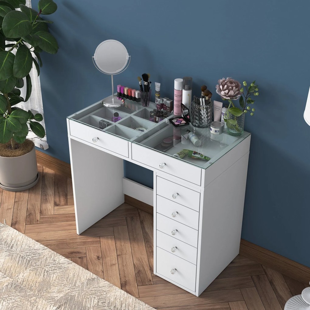 Mesa de Maquilhagem BJ107 – Branco – 90x79,8x44,5 cm