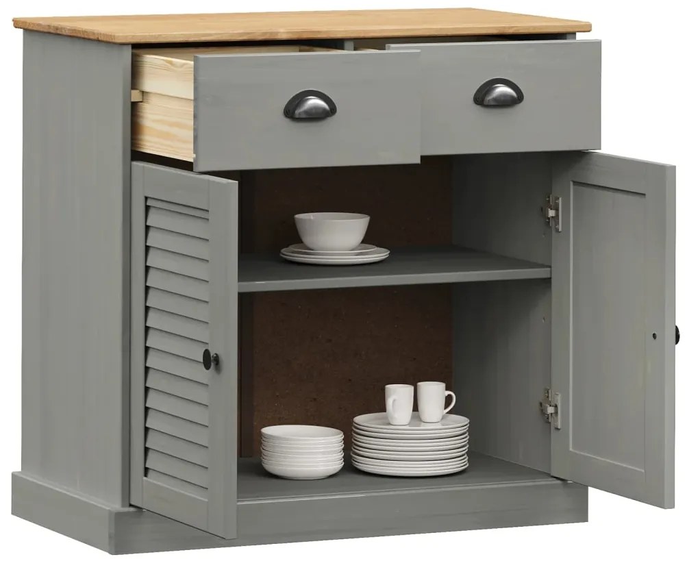 Aparador com gavetas VIGO 78x40x75 cm pinho maciço cinzento
