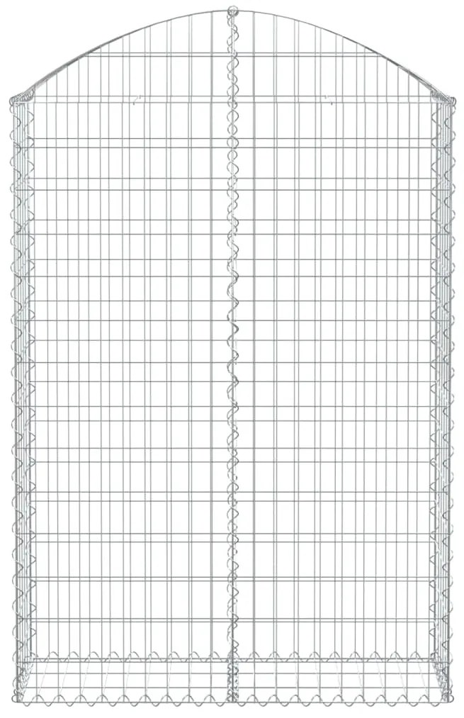Cesto gabião arqueado 100x30x140/160 cm ferro galvanizado