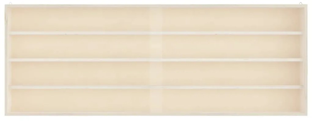 Vitrine de colecionador de madeira com portas 100x8,5x37 cm
