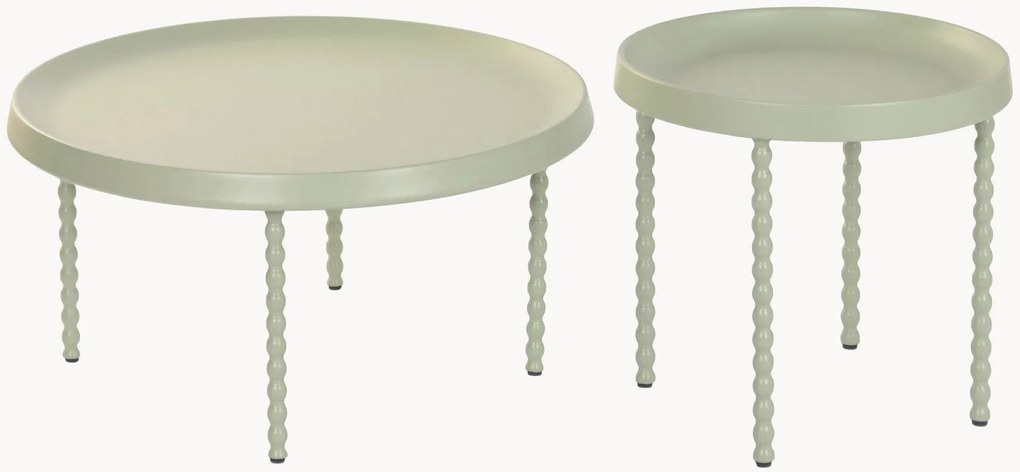 Mesas de apoio em metal Daisy, conjunto de 2