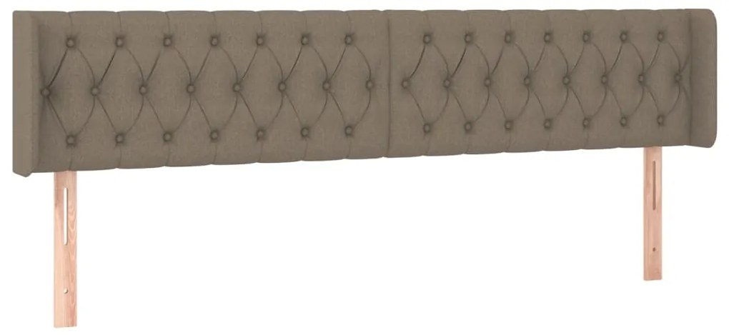 Cabeceira de cama c/ luzes LED 203x16x78/88cm cinza-acastanhado
