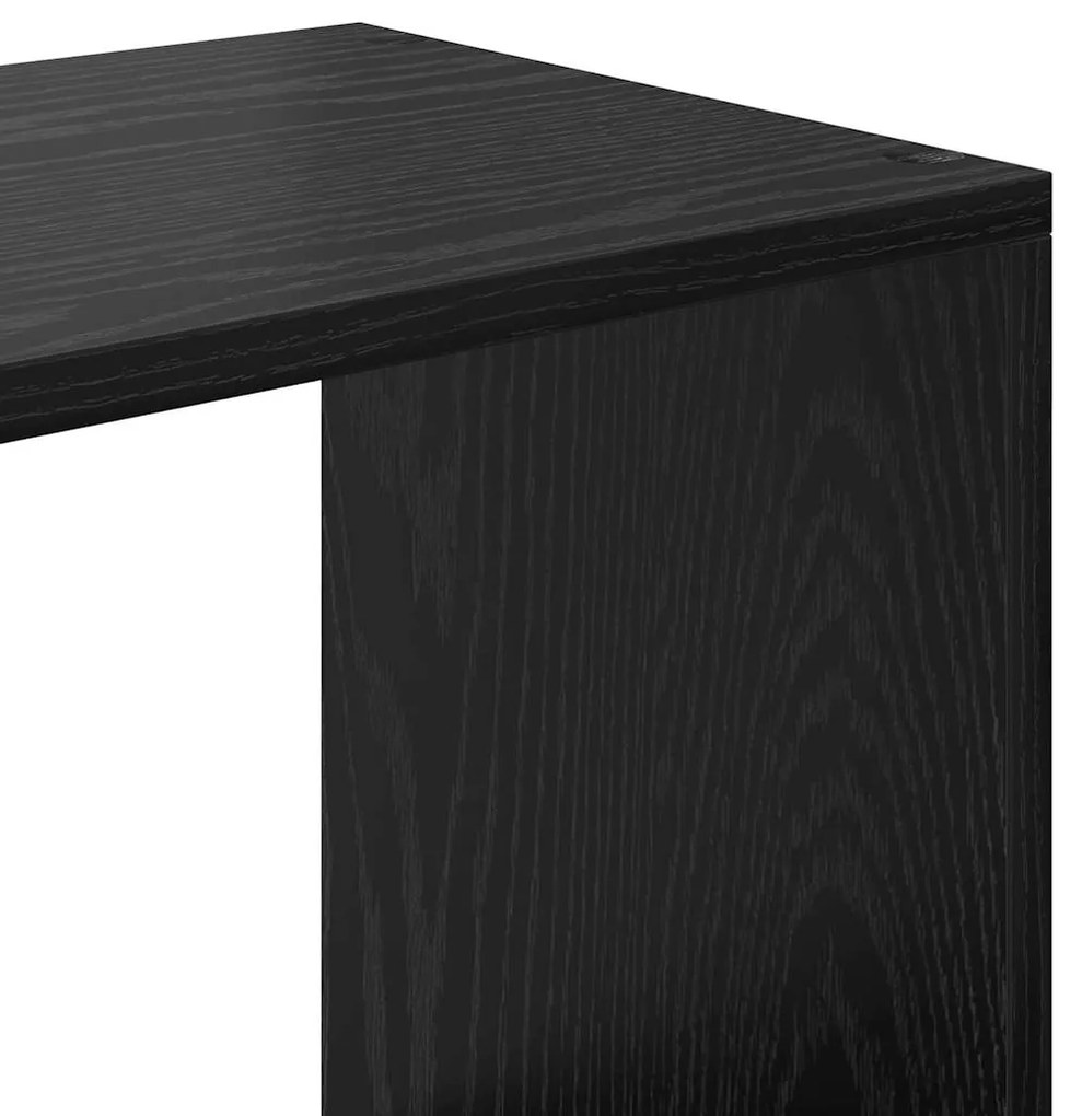 Gabinete de Livros Carvalho preto 137,5 x 29 x 137,5 cm