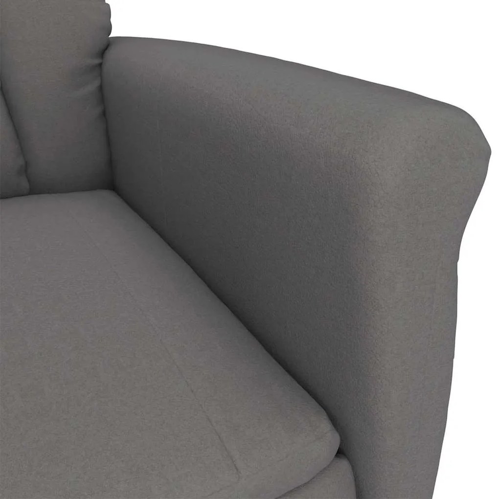 Cadeira de Massagem vidaXL Cinza Escuro em Tecido Microfibra
