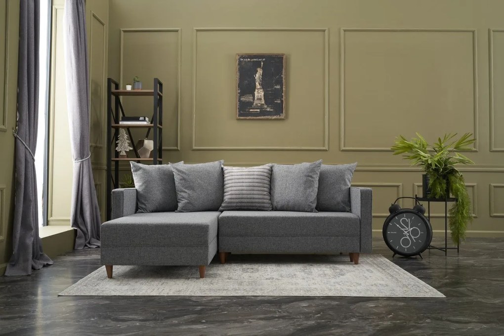 Sofá-Cama de Canto Aydam – Cinzento – 215 x 80 x 93 cm